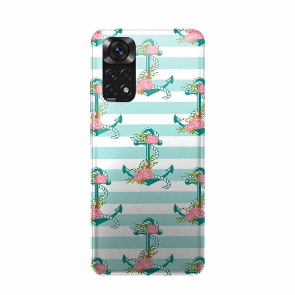 Coque Xiaomi Redmi Note 11 ancres et fleurs