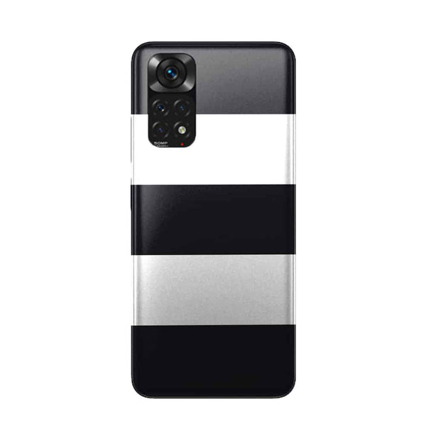Coque Xiaomi Redmi Note 11 Bandes Mariniere Noires Blanches