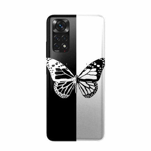 Coque Xiaomi Redmi Note 11 Butterfly Noir et Blanc