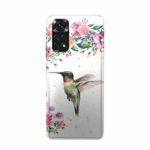 Coque Xiaomi Redmi Note 11 Colibri et fleurs aquarelle