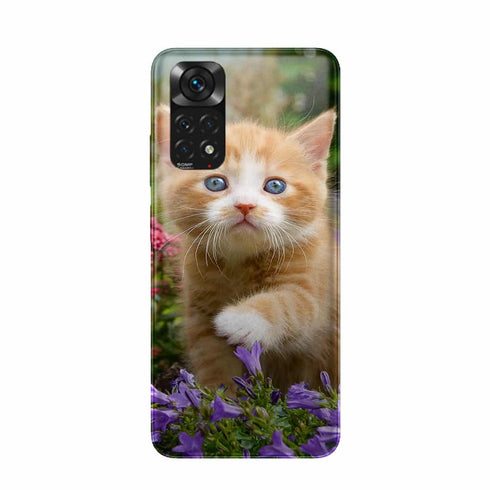 Coque Xiaomi Redmi Note 11 Flowery Garden Lovely and enchanting cat