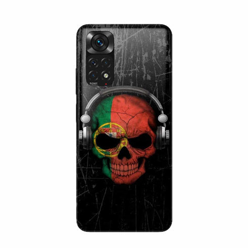 Coque Xiaomi Redmi Note 11 Dj Skull avec drapeau portugais