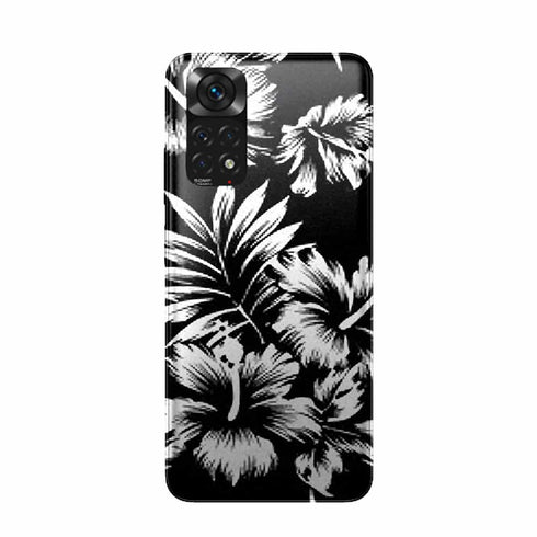Coque pour Xiaomi Redmi Note 11 Fleurs Sauvages noires