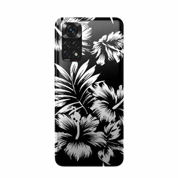 Coque pour Xiaomi Redmi Note 11 Fleurs Sauvages noires