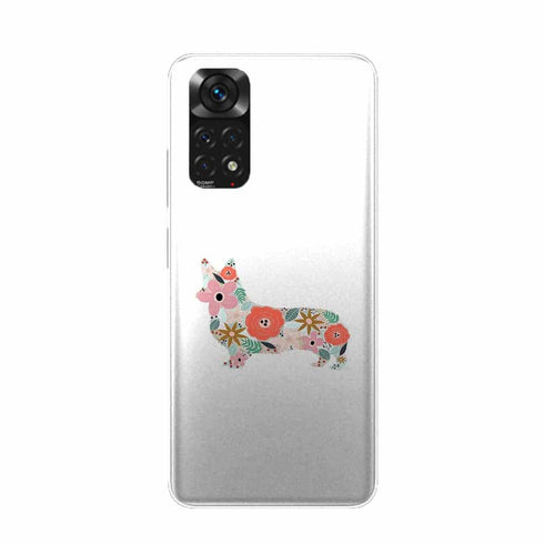 Coque Xiaomi Redmi Note 11 floral corgi
