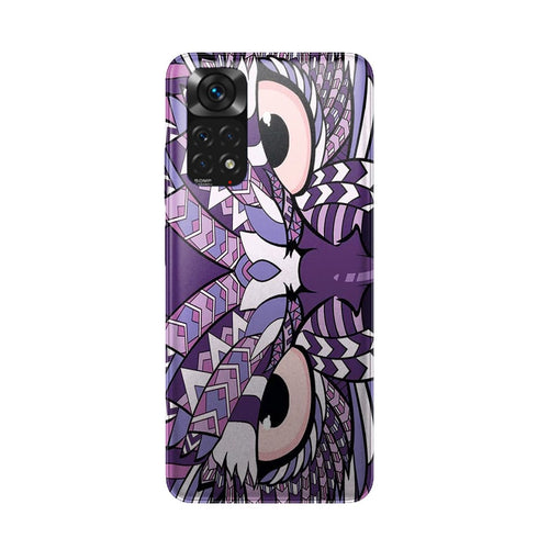 Coque Xiaomi Redmi Note 11 Hibou violet Azteque