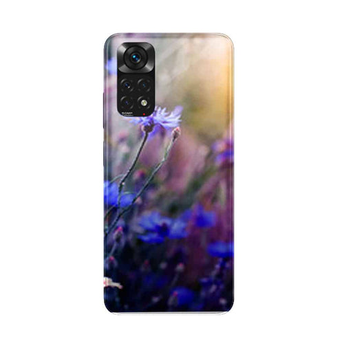 Coque Xiaomi Redmi Note 11 Jardin Fleuri Violet Doré