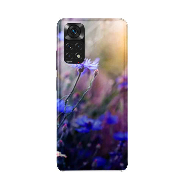 Coque Xiaomi Redmi Note 11 Jardin Fleuri Violet Doré