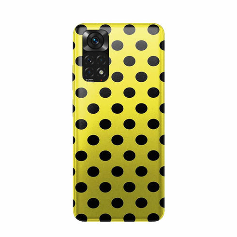 Coque Xiaomi Redmi Note 11 Jaune à Pois Noirs