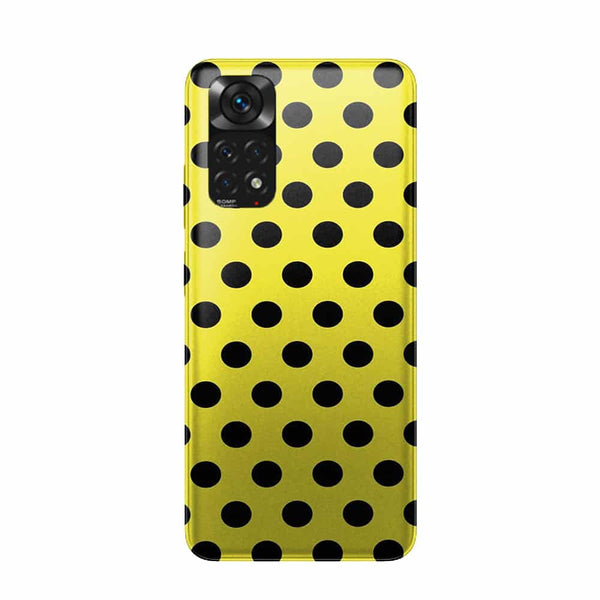 Coque Xiaomi Redmi Note 11 Jaune à Pois Noirs