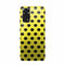 Coque Xiaomi Redmi Note 11 Jaune à Pois Noirs