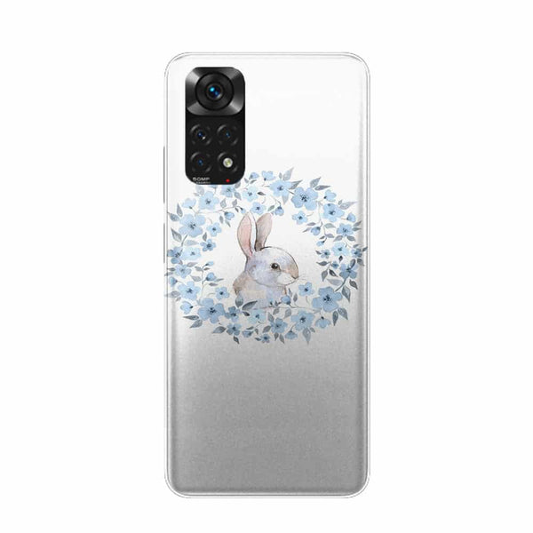Coque Xiaomi Redmi Note 11 Lapin Fleur Bleue