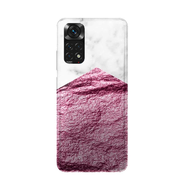 Coque Xiaomi Redmi Note 11 Marbre or rose magenta