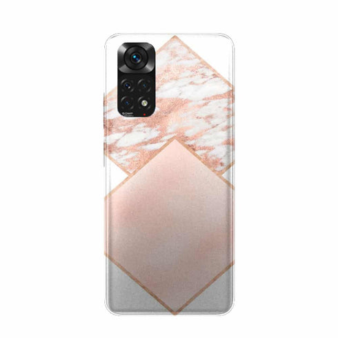 Coque Xiaomi Redmi Note 11 Marbre rose or rose blush doux