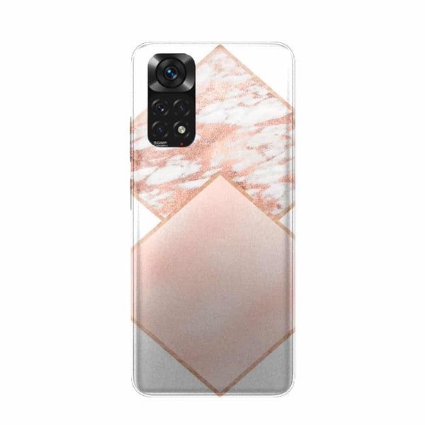 Coque Xiaomi Redmi Note 11 Marbre rose or rose blush doux