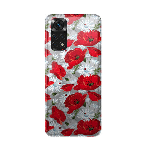 Coque Xiaomi Redmi Note 11 Motif de fleur rouge
