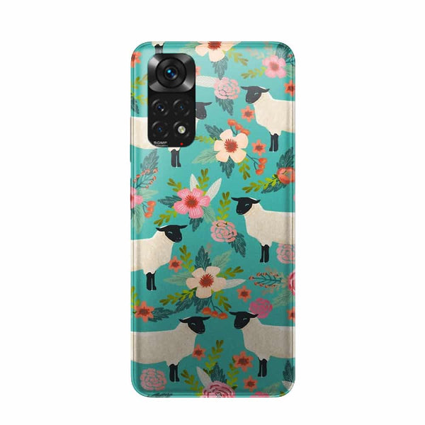 Coque Xiaomi Redmi Note 11 Motif Floral de sanctuaire de ferme de moutons