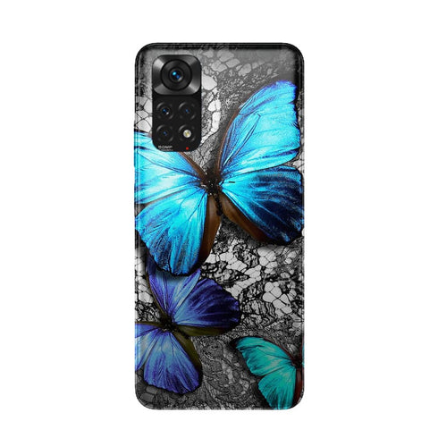 Coque Xiaomi Redmi Note 11 Papillon Turquoise