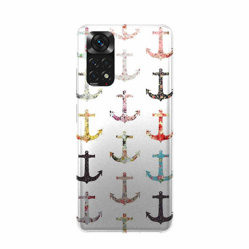 Coque Xiaomi Redmi Note 11 Pattern Ancre floral avec rose
