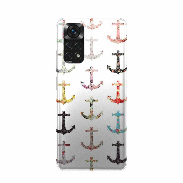 Coque Xiaomi Redmi Note 11 Pattern Ancre floral avec rose
