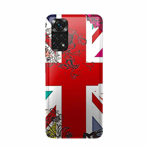 Coque Xiaomi Redmi Note 11 Union Jack Flowers