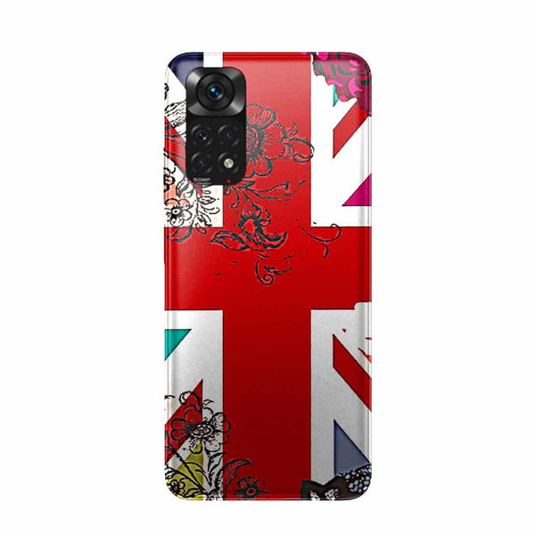 Coque Xiaomi Redmi Note 11 Union Jack Flowers