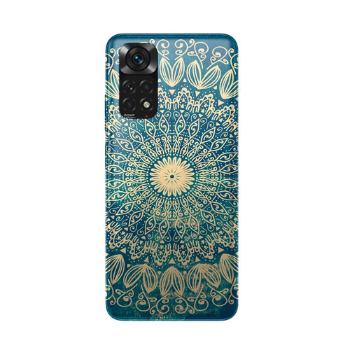Coque Xiaomi Redmi Note 11 Blue organic boho mandala