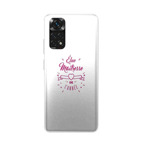 Coque Xiaomi Redmi Note 11 Elue maitresse de l'annee cadeau professeur