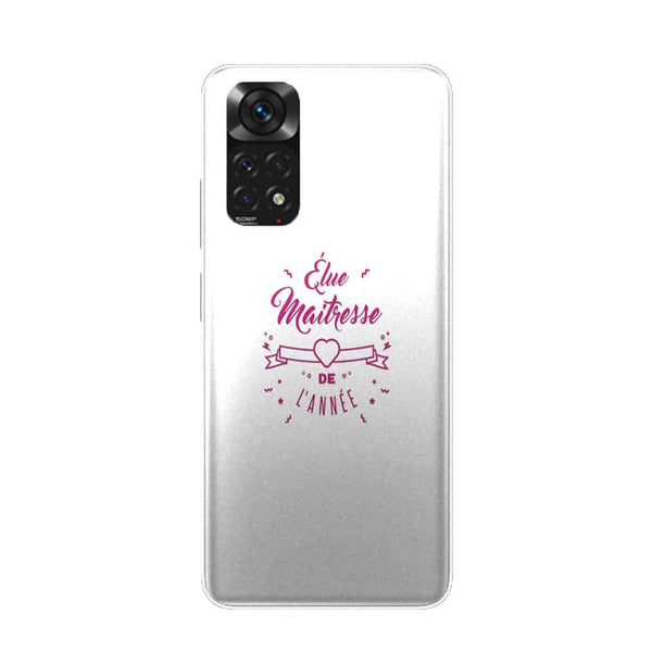 Coque Xiaomi Redmi Note 11 Elue maitresse de l'annee cadeau professeur