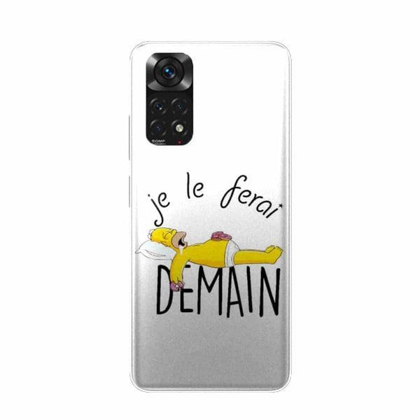 Coque Xiaomi Redmi Note 11 Je le Ferai demain Homer Donuts