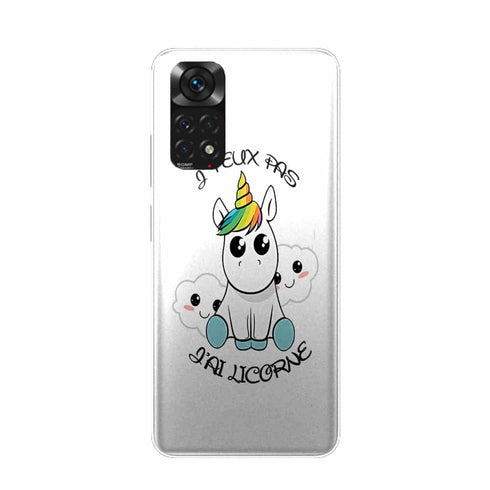 Coque Xiaomi Redmi Note 11 Je Peux pas j'ai Licorne