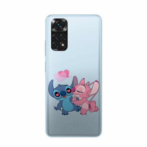 Coque Xiaomi Redmi Note 11 Stitch angel love heart pink