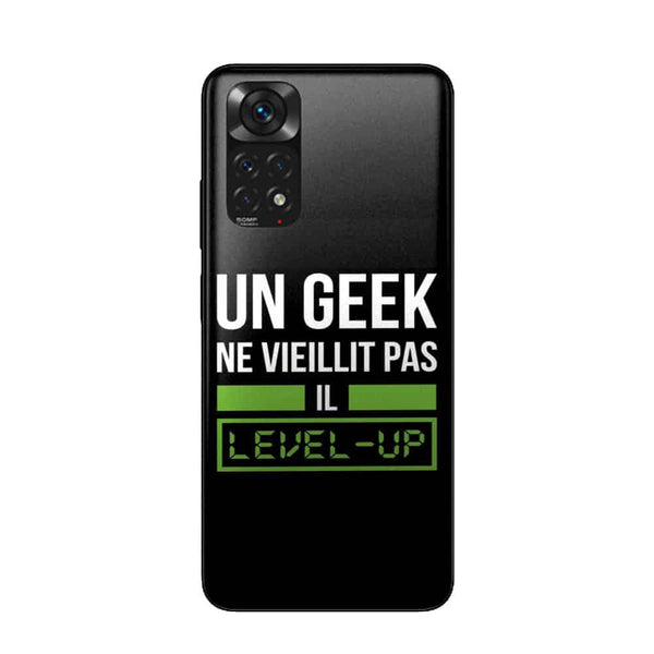 Coque Xiaomi Redmi Note 11 Un Geek Ne vieillit pas il Level Up
