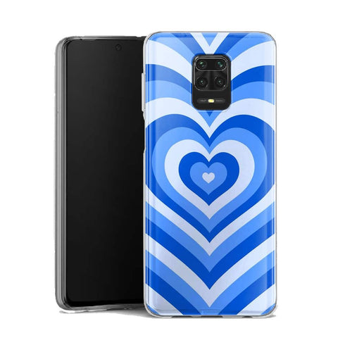 Coque Xiaomi Note 9 Coeur Bleu | Housse Silicone, Etui Antichoc / Motif pour les Filles