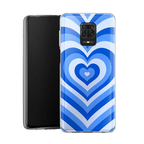 Coque Xiaomi Note 9 Coeur Bleu | Housse Silicone, Etui Antichoc / Motif pour les Filles