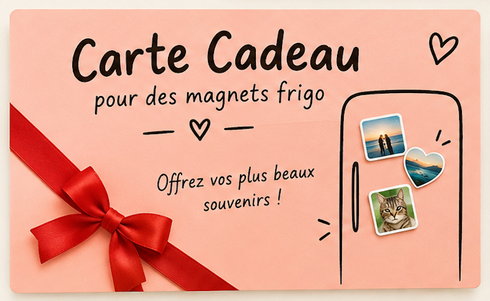 Cartes-cadeaux magnets personnalisés