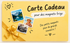 Cartes-cadeaux magnets personnalisés