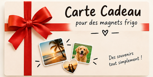 Cartes-cadeaux magnets personnalisés