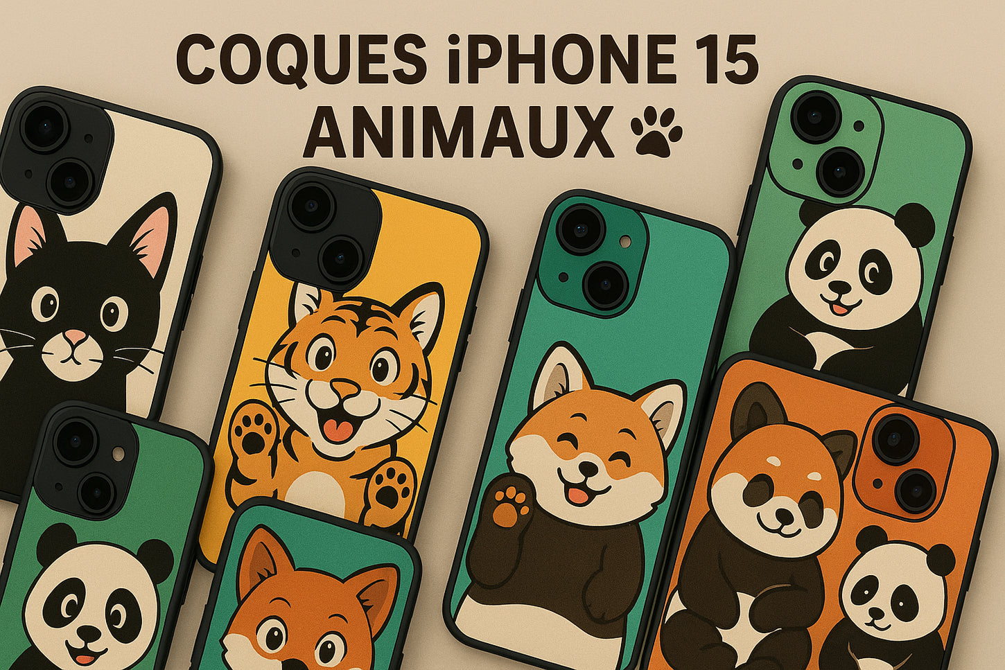 collection Coques Tel iPhone 15 Animaux