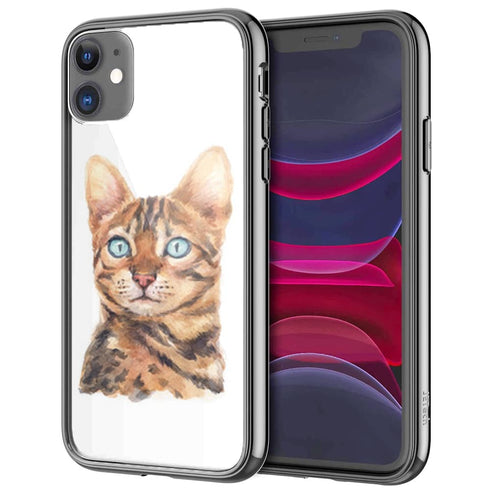 Chat du Bengal, Coque iPhone en Verre Trempé