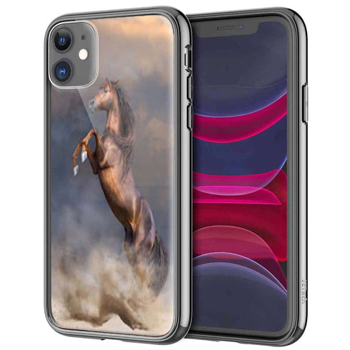 Cheval Libre, Coque iPhone en Verre Trempé, collection Animaux