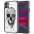 Coque Doodle Skull pour iPhone, Samsung, Huawei en Verre Trempé