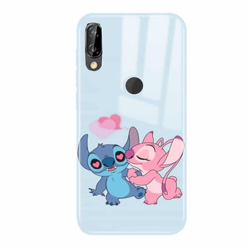 Coque Huawei P30 Lite Stitch angel love heart pink - MaCoquePerso