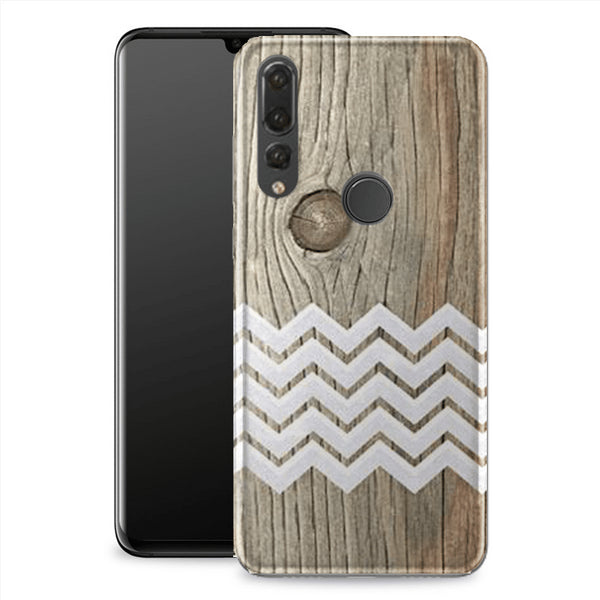 Coque Silicone Huawei P30 Lite Chevrons Wood pas chère