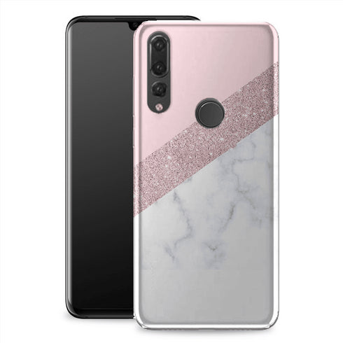 Marbre Blanc Paillettes - Coque de téléphone Huawei P30 Lite - Housse gel Tpu Fun MaCoquePerso