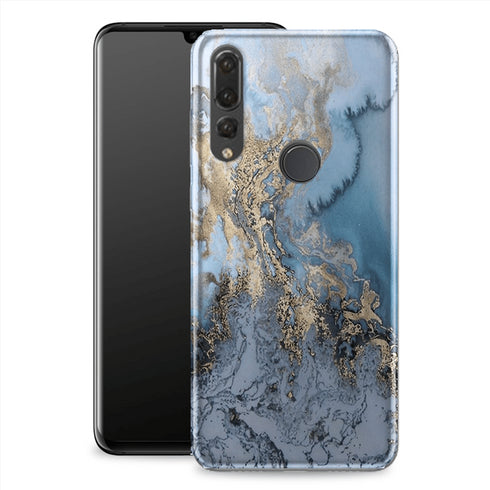 Achat Coque Huawei P30 Lite Marbre Bleu Gold