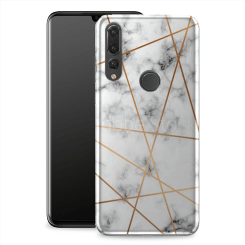 Achat Coque Huawei P30 Lite Marbre Golden Geometrics