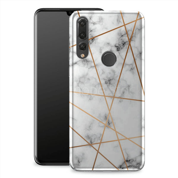 Achat Coque Huawei P30 Lite Marbre Golden Geometrics