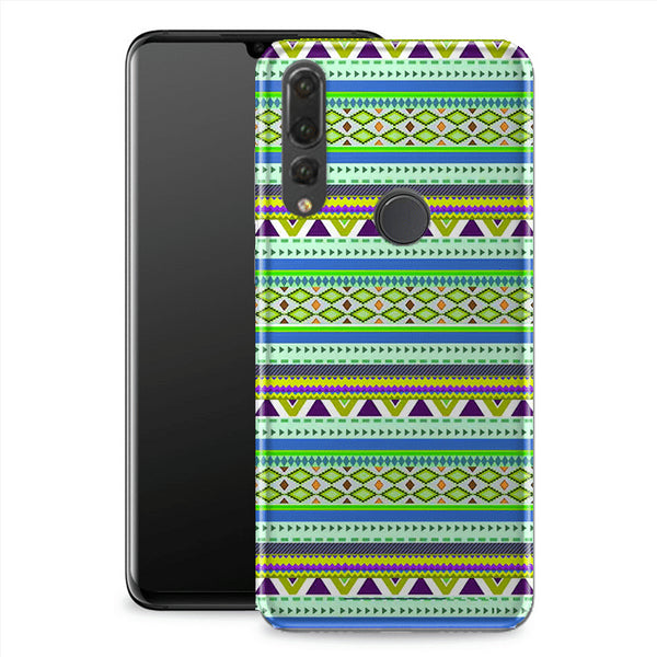 Coque anti chocs Tribal Aztek Vert pour Huawei P30 Lite