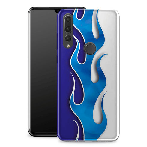 Coque souple pour Huawei P30 Lite Tribale Vagues Bleues